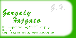 gergely hajgato business card